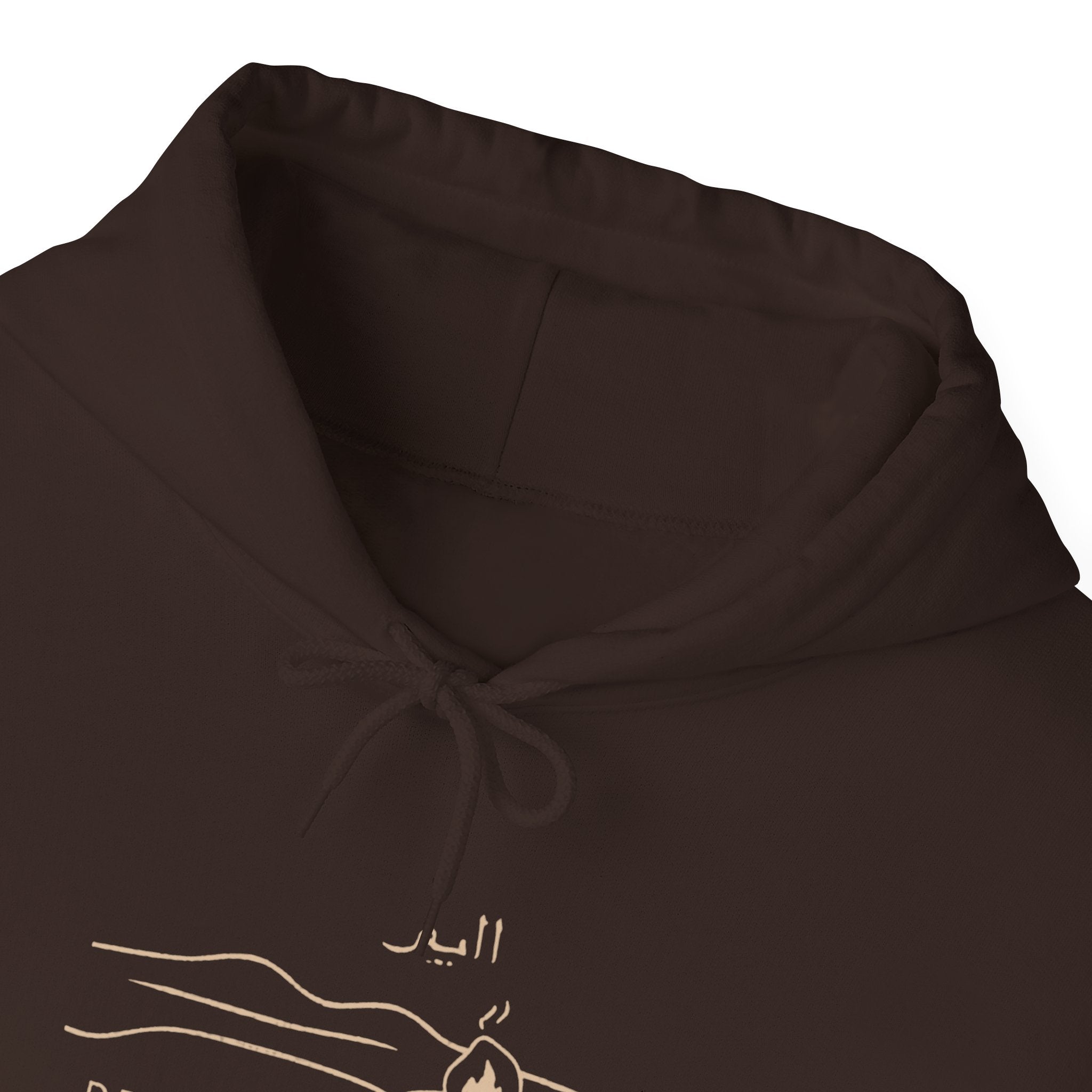 Desert Campfires Hoodie — Minimal Line Art Camping Hoodie