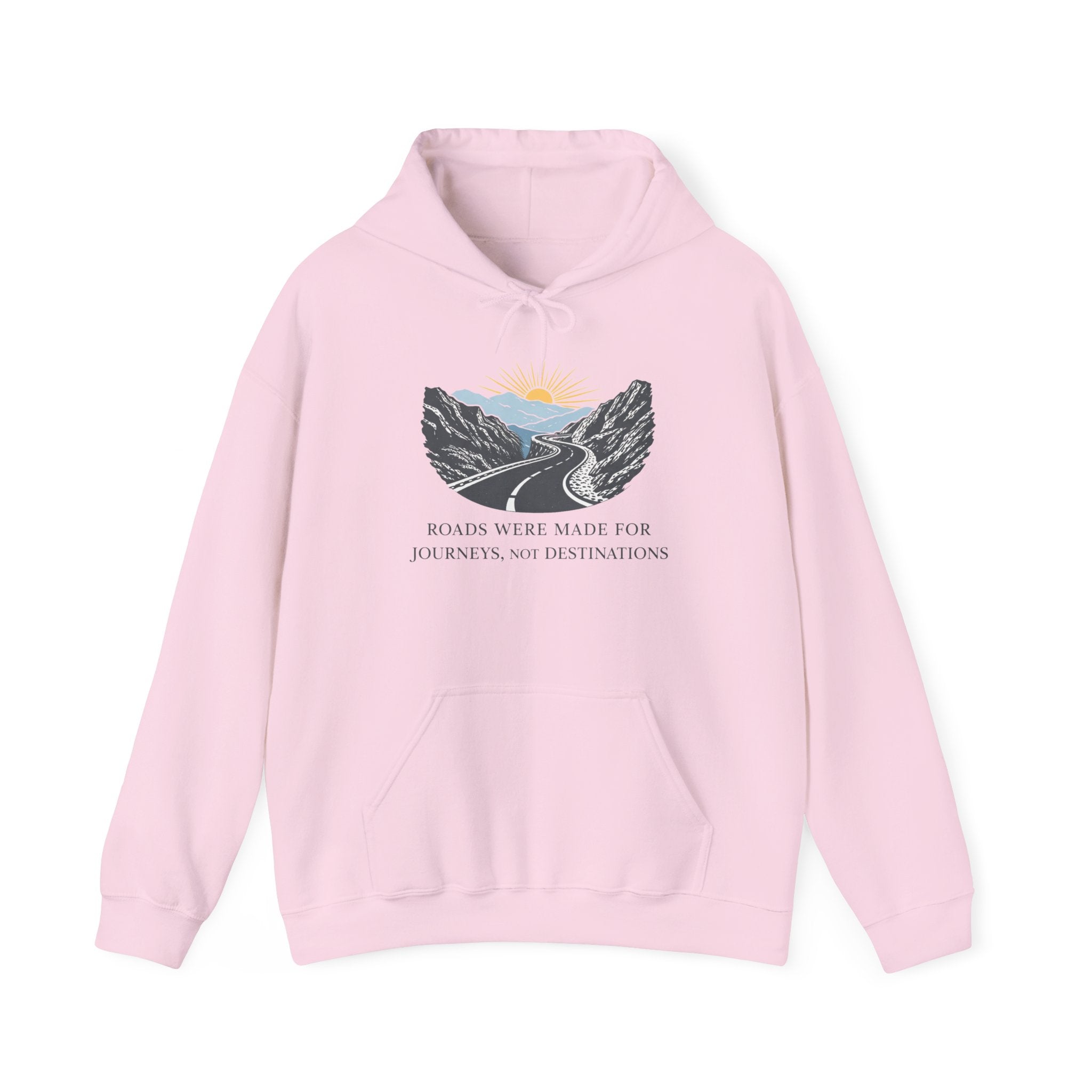 Adventure Road Hoodie — "Roads Were Made for Journeys, Not Destinations" Travel Sweatshirt