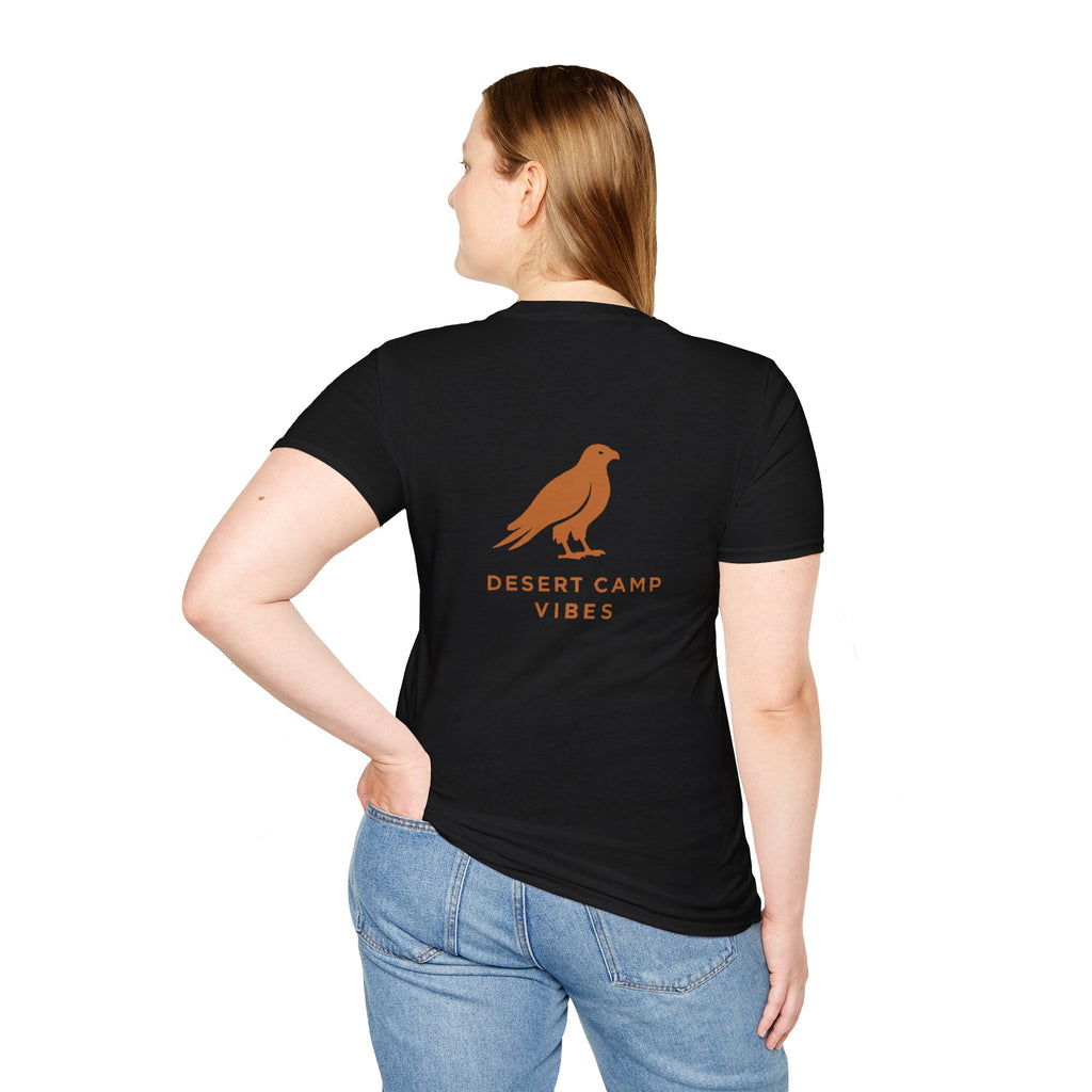 Desert Camp Vibes T-Shirt — Minimal Falcon Graphic Tee