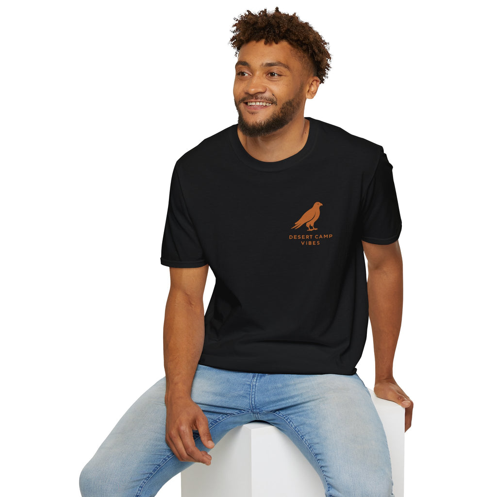 Desert Camp Vibes T-Shirt — Minimal Falcon Graphic Tee