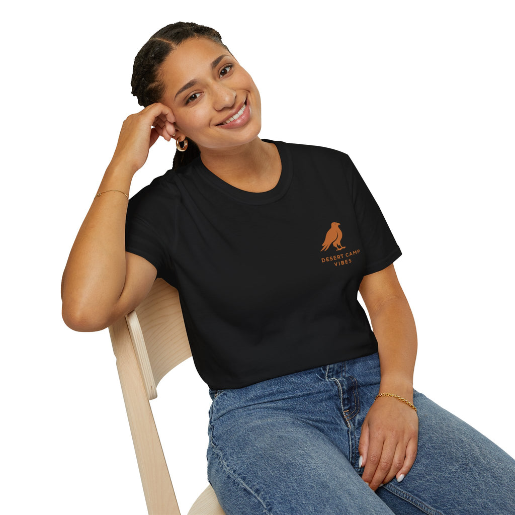 Desert Camp Vibes T-Shirt — Minimal Falcon Graphic Tee