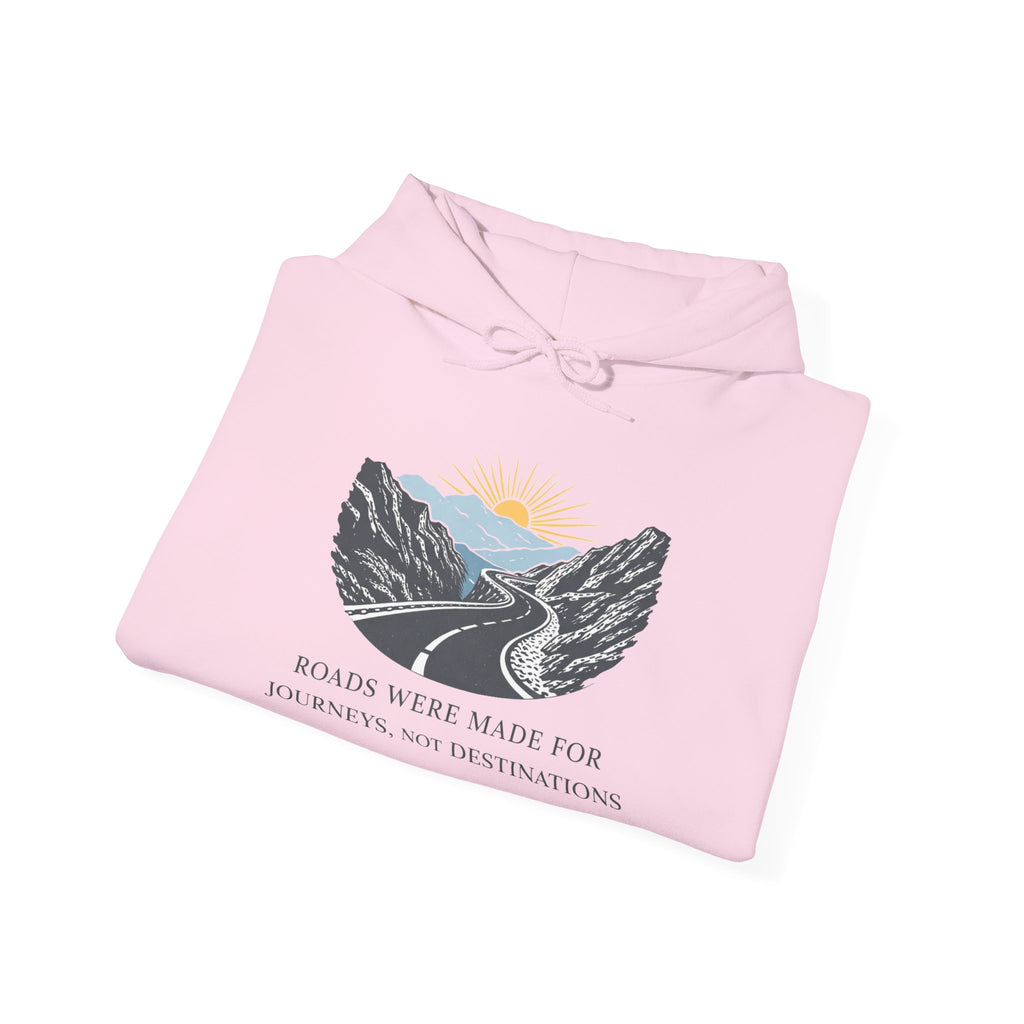 Adventure Road Hoodie — "Roads Were Made for Journeys, Not Destinations" Travel Sweatshirt