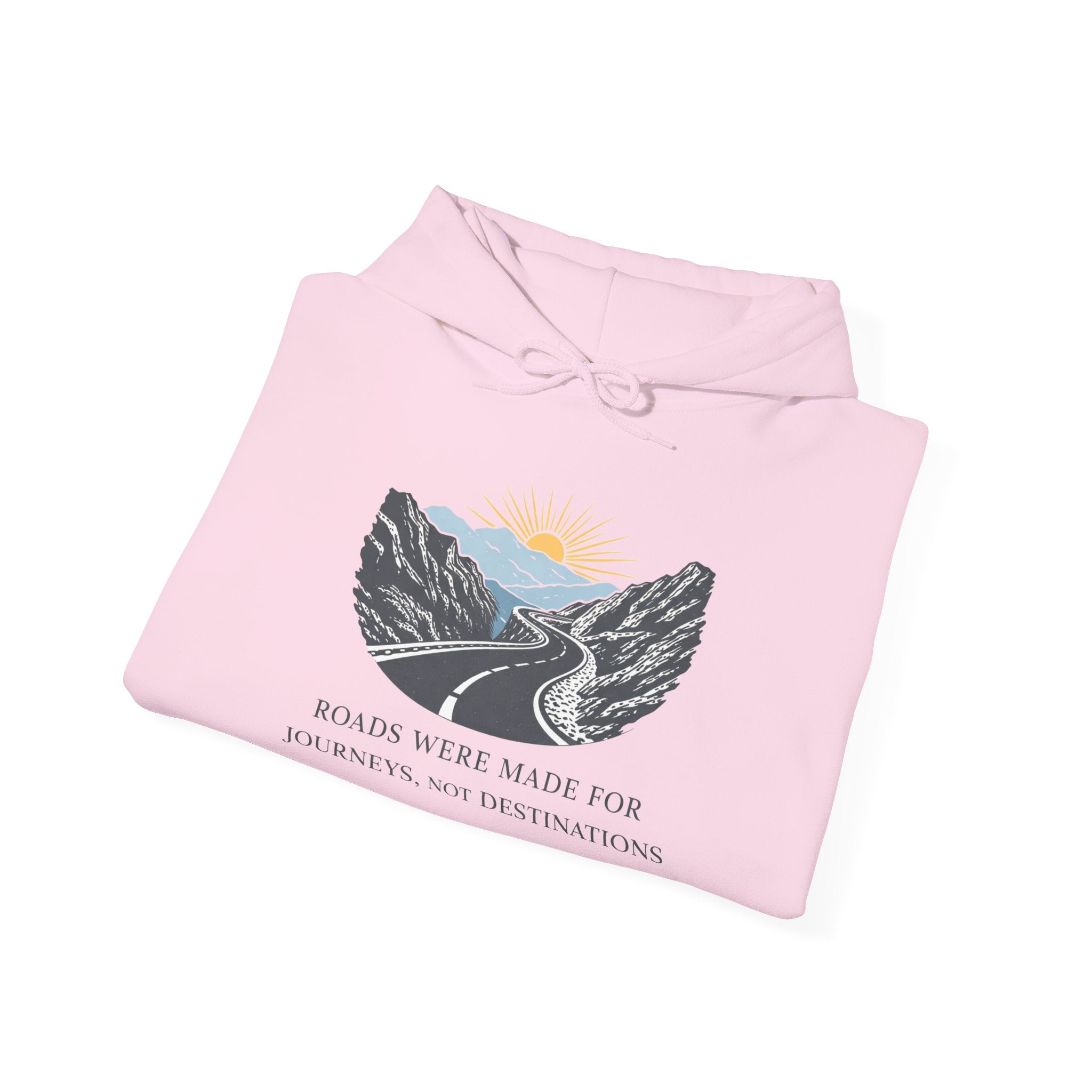 Adventure Road Hoodie — "Roads Were Made for Journeys, Not Destinations" Travel Sweatshirt