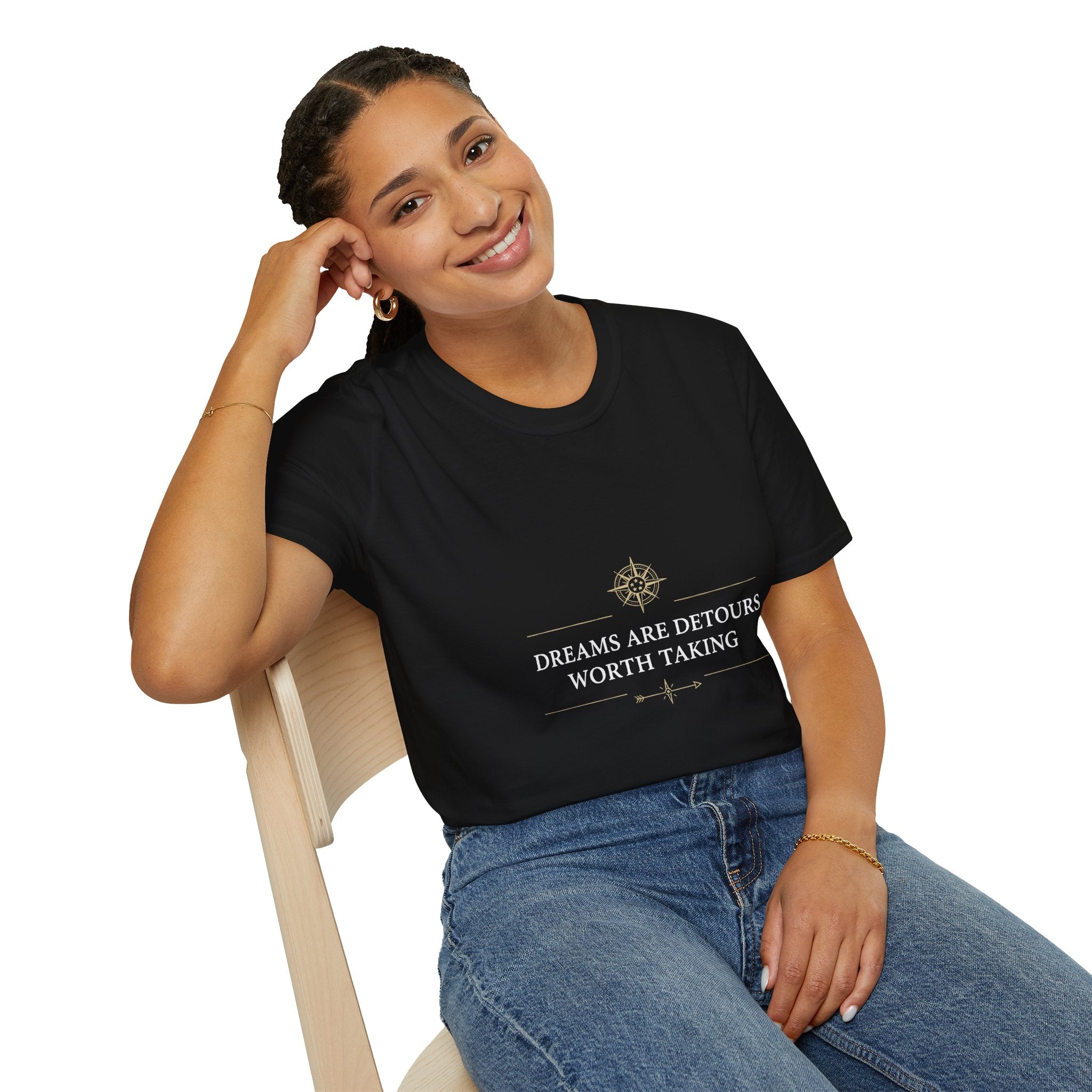 Minimalist 'Dreams Are Detours worth taking' Graphic T-Shirt