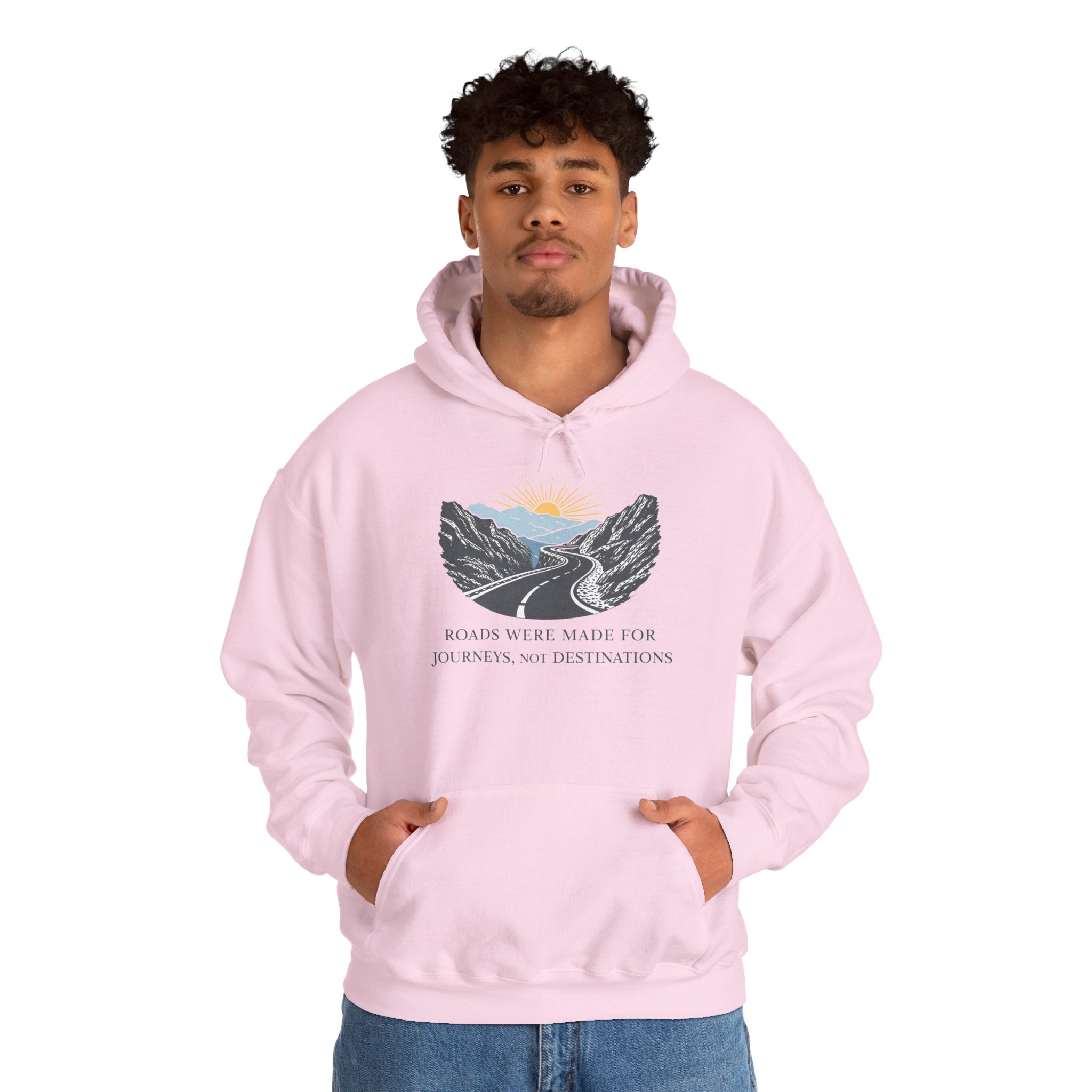Adventure Road Hoodie — "Roads Were Made for Journeys, Not Destinations" Travel Sweatshirt