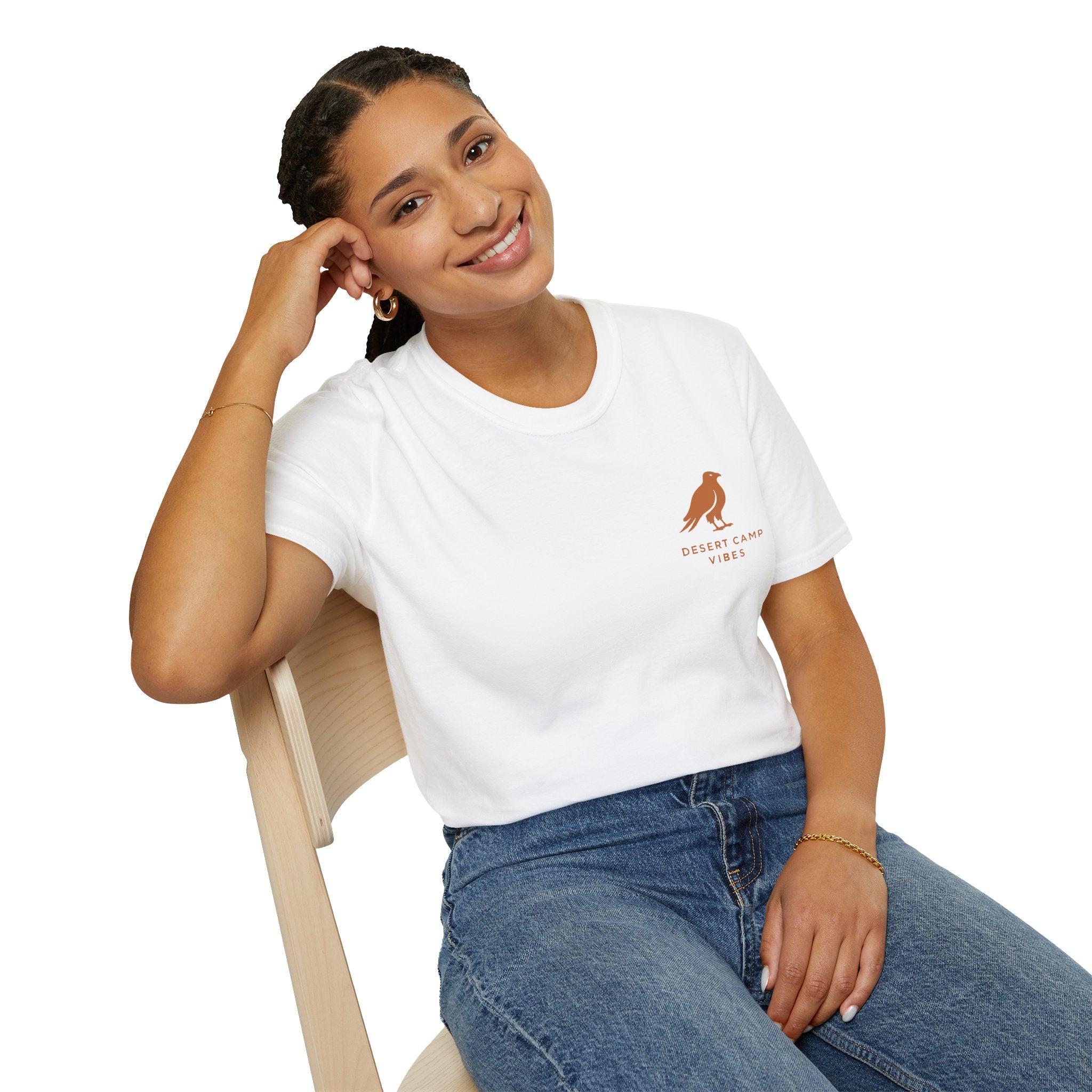 Desert Camp Vibes T-Shirt — Minimal Falcon Graphic Tee