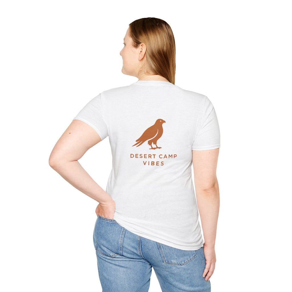 Desert Camp Vibes T-Shirt — Minimal Falcon Graphic Tee