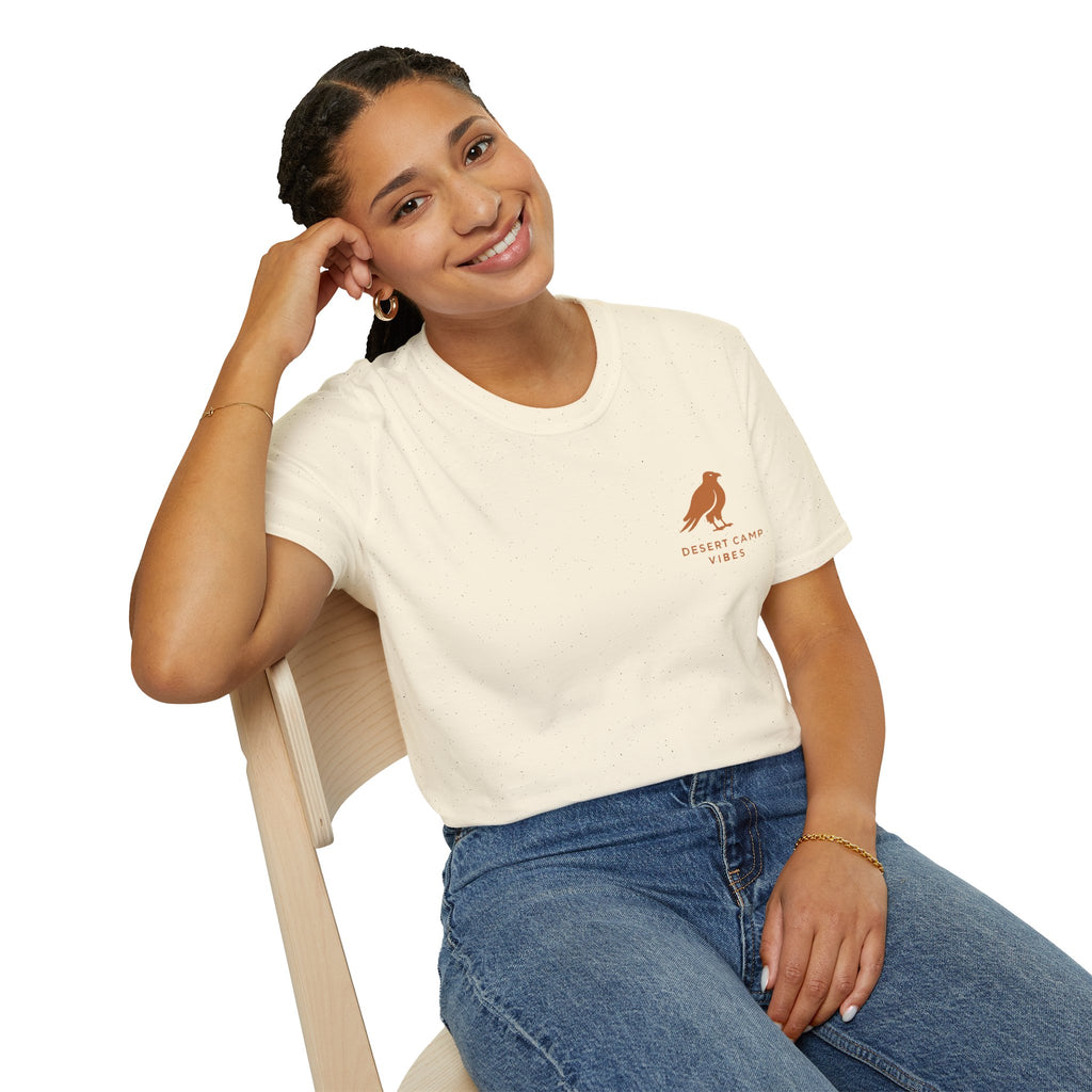 Desert Camp Vibes T-Shirt — Minimal Falcon Graphic Tee