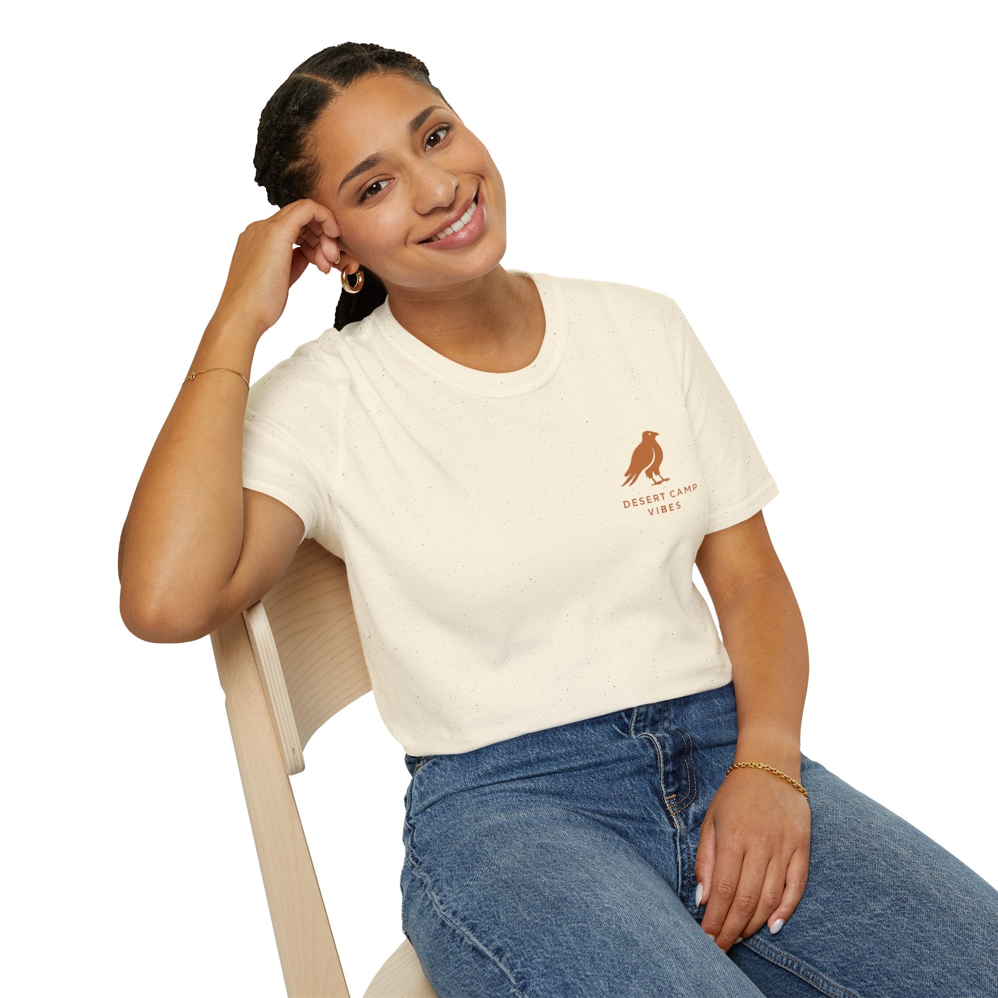 Desert Camp Vibes T-Shirt — Minimal Falcon Graphic Tee