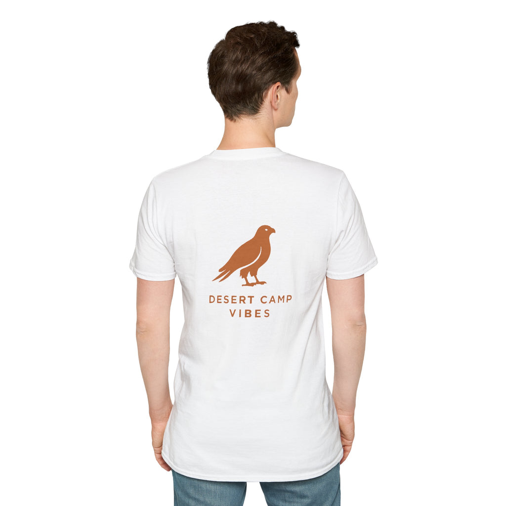 Desert Camp Vibes T-Shirt — Minimal Falcon Graphic Tee