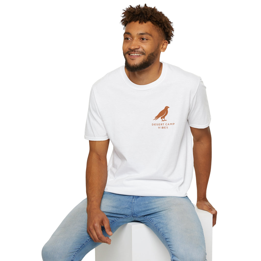 Desert Camp Vibes T-Shirt — Minimal Falcon Graphic Tee