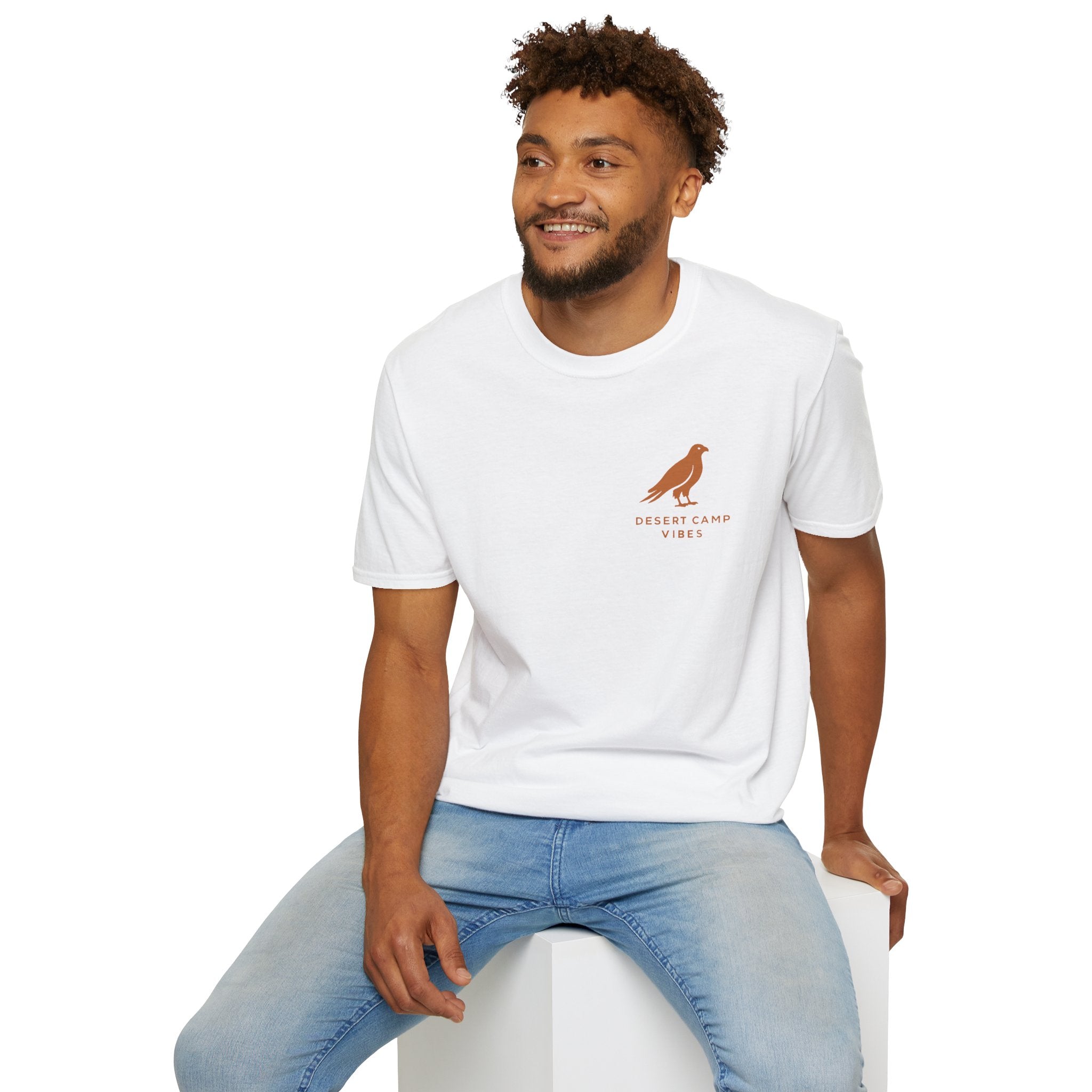 Desert Camp Vibes T-Shirt — Minimal Falcon Graphic Tee