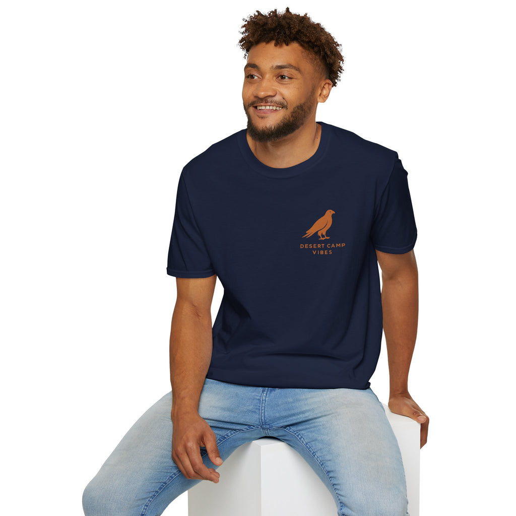 Desert Camp Vibes T-Shirt — Minimal Falcon Graphic Tee
