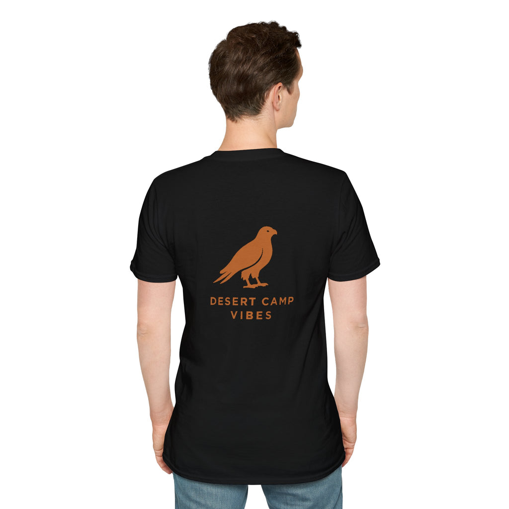 Desert Camp Vibes T-Shirt — Minimal Falcon Graphic Tee
