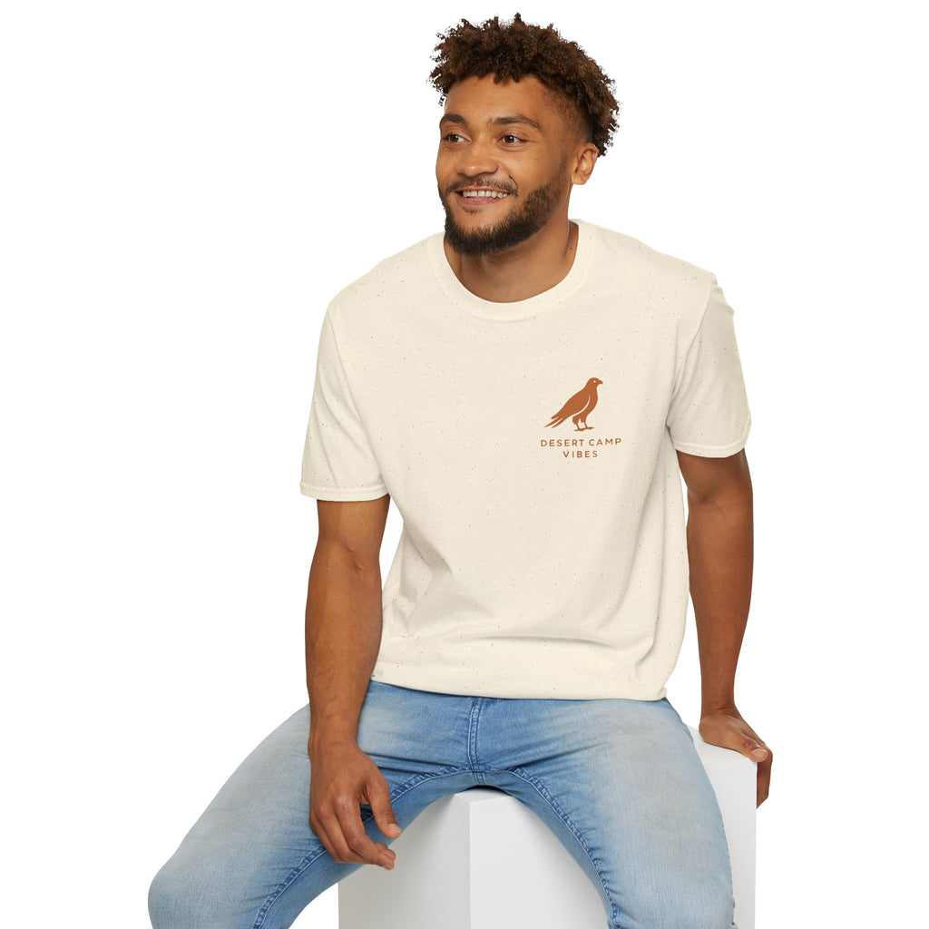 Desert Camp Vibes T-Shirt — Minimal Falcon Graphic Tee
