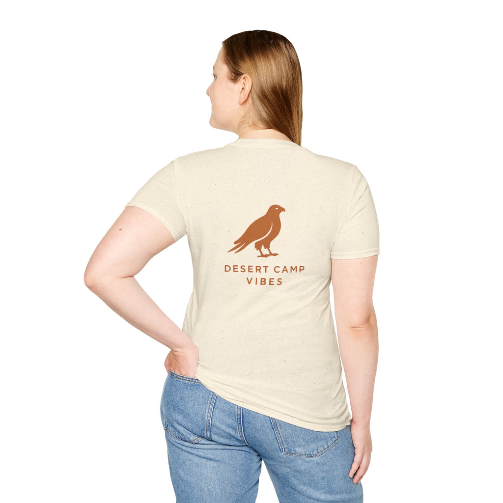 Desert Camp Vibes T-Shirt — Minimal Falcon Graphic Tee