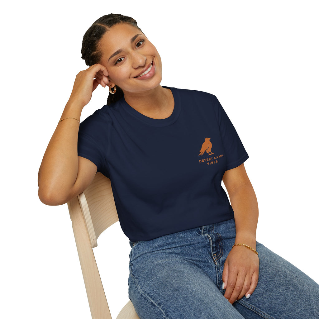 Desert Camp Vibes T-Shirt — Minimal Falcon Graphic Tee