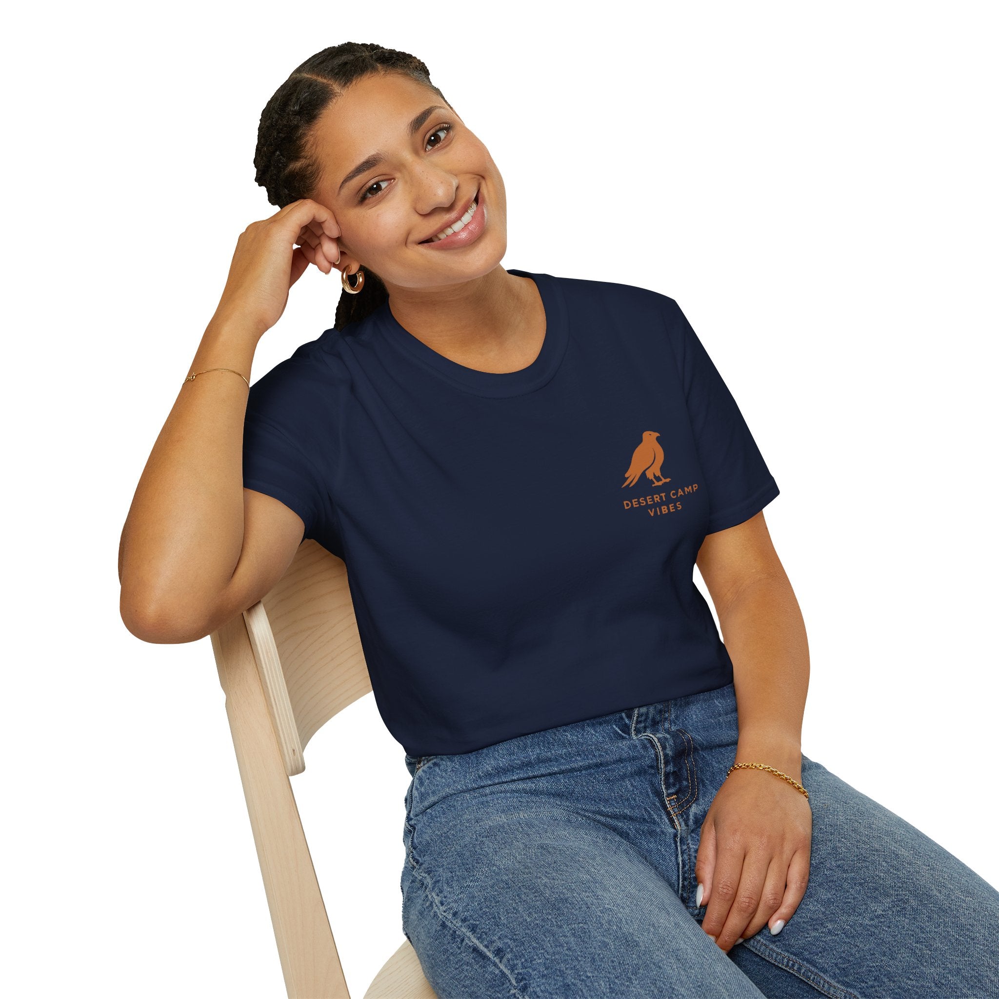 Desert Camp Vibes T-Shirt — Minimal Falcon Graphic Tee