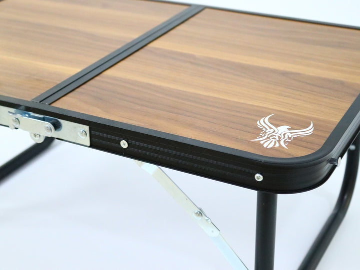 Mini folding picnic table - wood color with storage bag