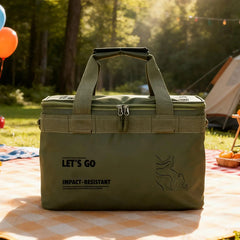Portable Reusable Large Capacity Insulated Leakproof Thermal Tote Picnic Cooler Bag Oxford Polyester Minimalist Design for