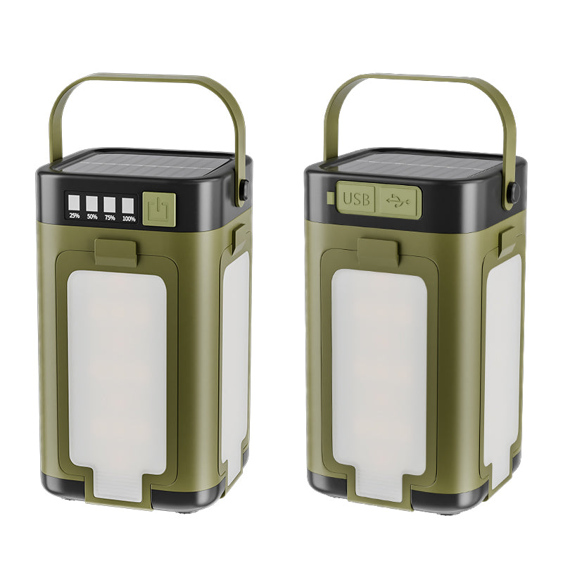 Portable Solar Camping Light with Power Bank Function and Hook for Outdoor Hiking and Emergency Camping Light