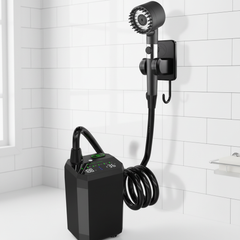 New Function 6000mAh Portable Shower Pump with Light 5 Spray Modes Fahrenheit Display IPX8 Waterproof Ideal for Outdoor Camping