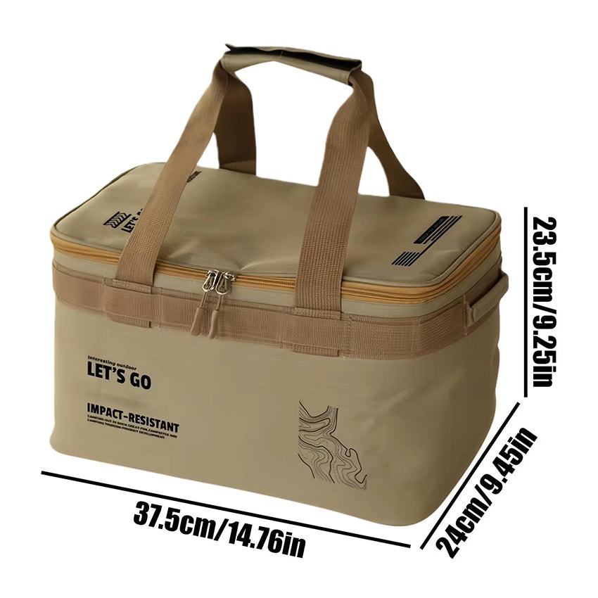 Portable Reusable Large Capacity Insulated Leakproof Thermal Tote Picnic Cooler Bag Oxford Polyester Minimalist Design for