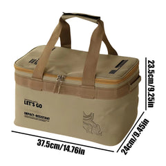 Portable Reusable Large Capacity Insulated Leakproof Thermal Tote Picnic Cooler Bag Oxford Polyester Minimalist Design for
