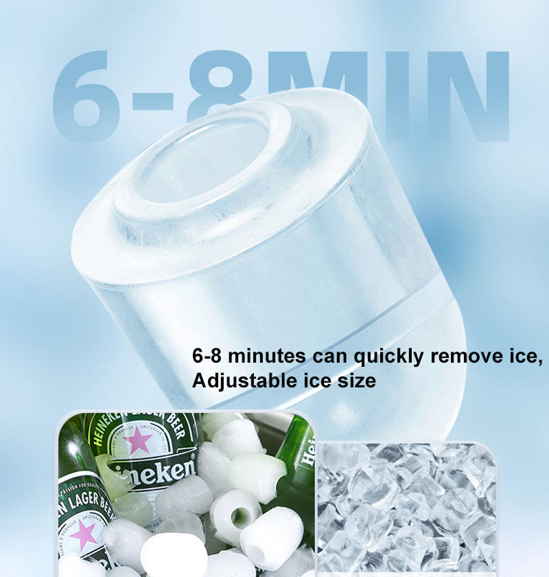 Hot Wholesale 10-20Kg/24h Ice Maker Portable Ice Maker Countertop Professional Home Portable Bullet Cube Mini Ice Maker