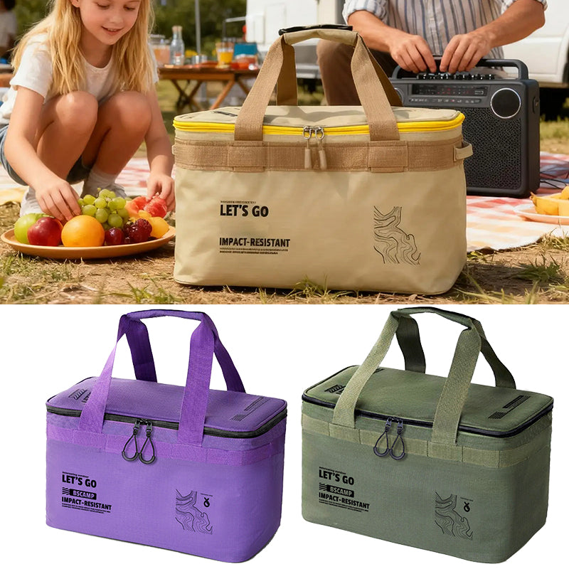 Portable Reusable Large Capacity Insulated Leakproof Thermal Tote Picnic Cooler Bag Oxford Polyester Minimalist Design for