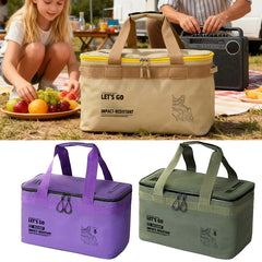 Portable Reusable Large Capacity Insulated Leakproof Thermal Tote Picnic Cooler Bag Oxford Polyester Minimalist Design for