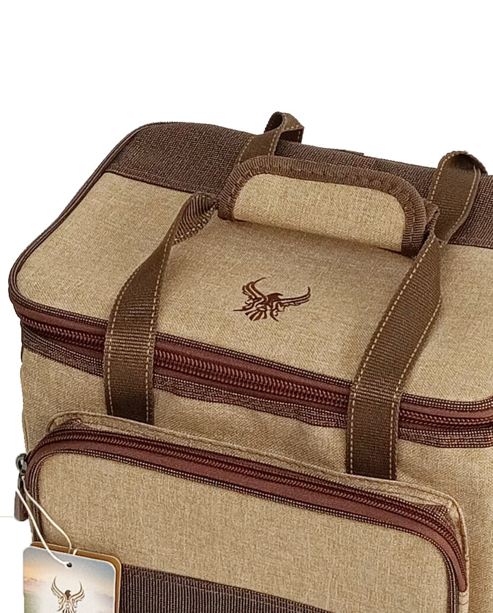 Shaam fabric wooden bag #10898